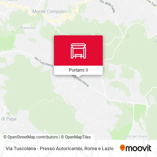 Mappa Via Tuscolana - Presso Autoricambi