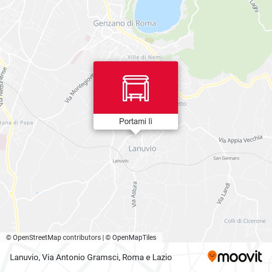 Mappa Lanuvio, Via Antonio Gramsci