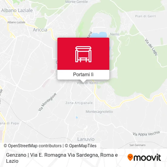 Mappa Genzano | Via E. Romagna Via Sardegna