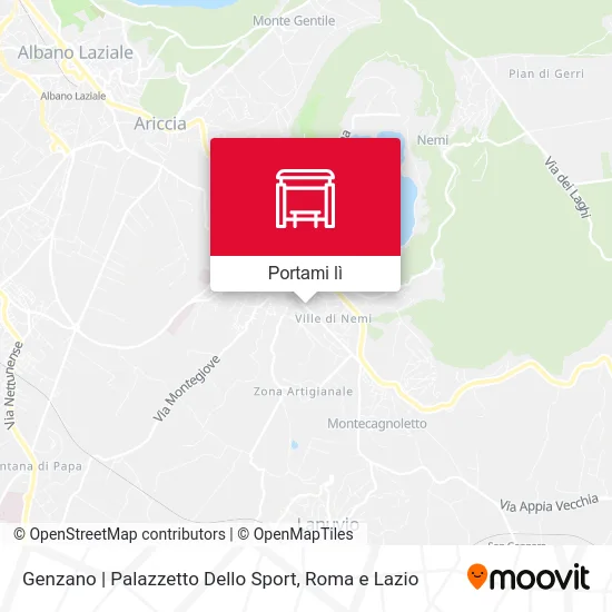 Mappa Genzano | Palazzetto Dello Sport