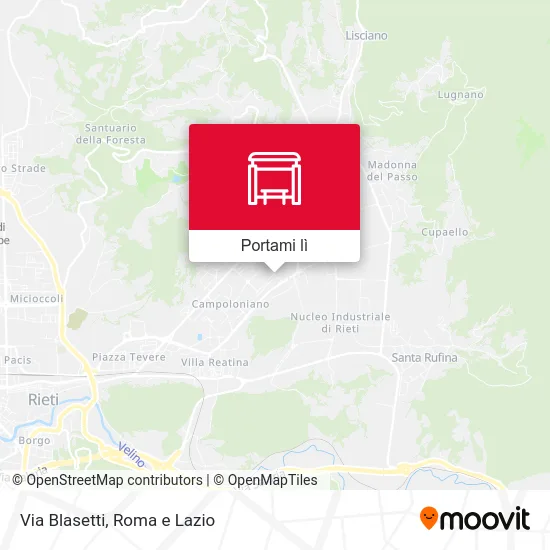 Mappa Via Blasetti
