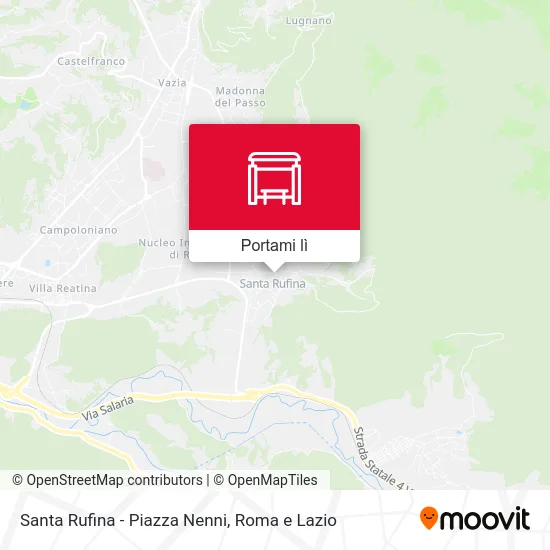 Mappa Santa Rufina - Piazza Nenni