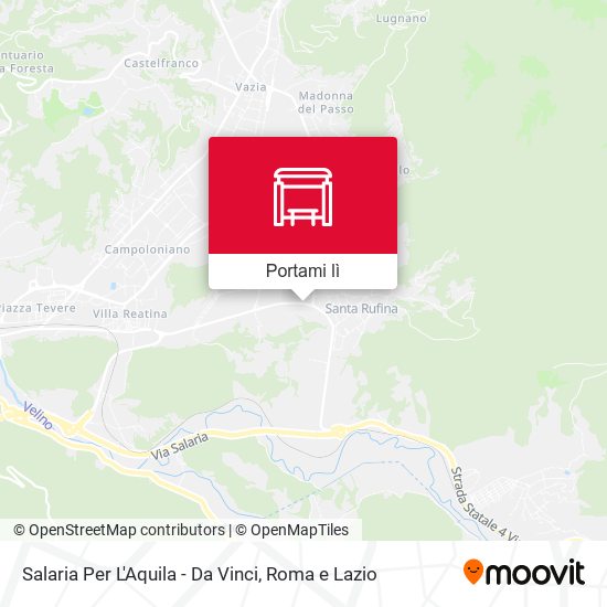 Mappa Salaria Per L'Aquila - Da Vinci