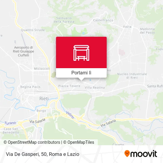 Mappa Via De Gasperi, 50