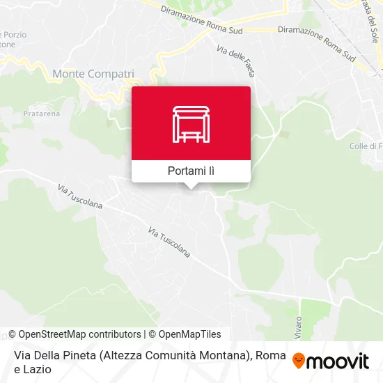 Mappa Via Della Pineta (Altezza Comunità Montana)