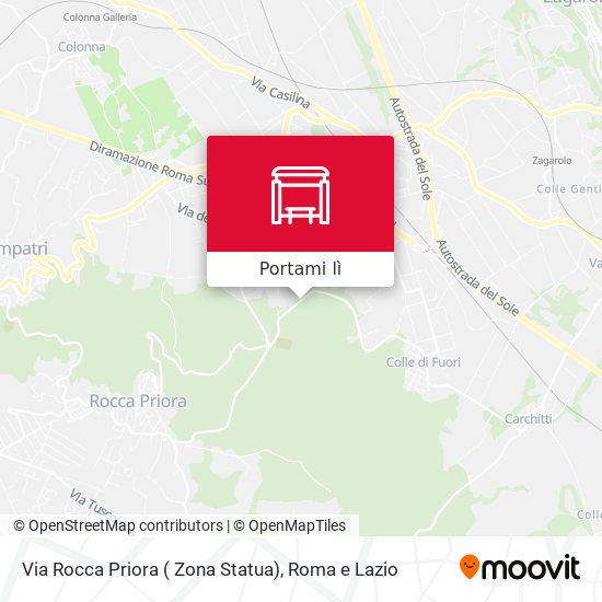 Mappa Via Rocca Priora ( Zona Statua)