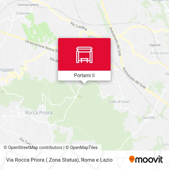 Mappa Via Rocca Priora ( Zona Statua)