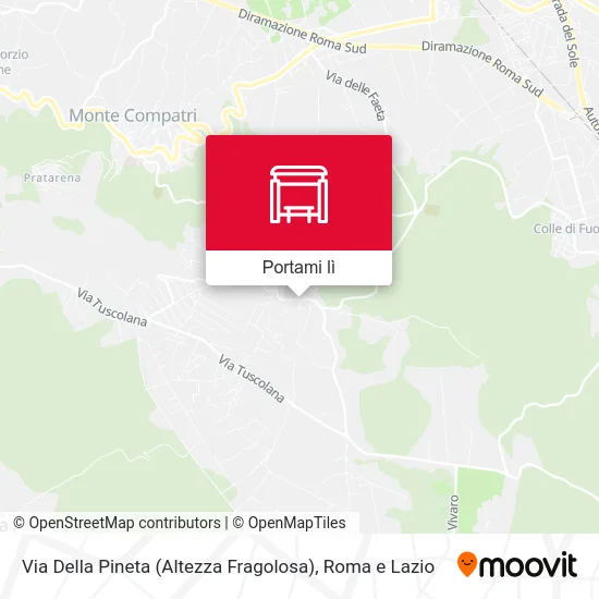 Mappa Via Della Pineta (Altezza Fragolosa)