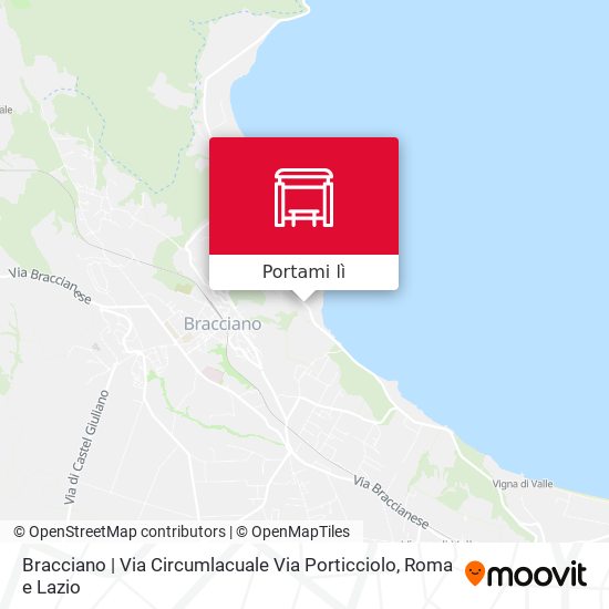 Mappa Bracciano | Via Circumlacuale Via Porticciolo