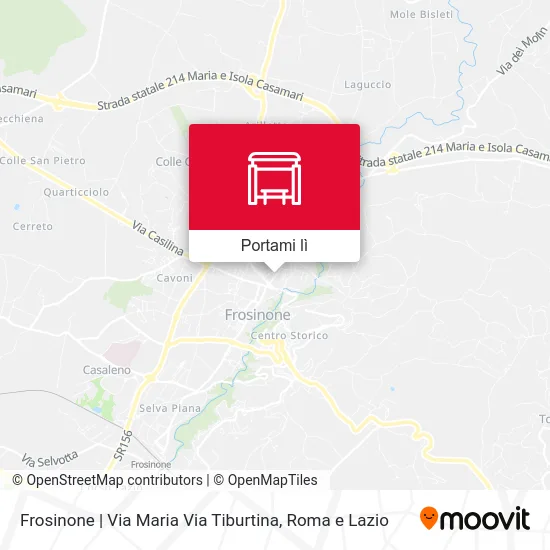 Mappa Frosinone | Via Maria Via Tiburtina