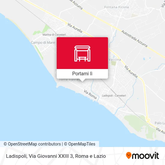 Mappa Ladispoli, Via Giovanni XXIII 3