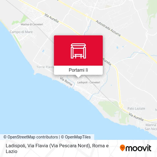 Mappa Ladispoli, Via Flavia (Via Pescara Nord)