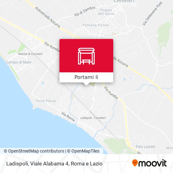 Mappa Ladispoli, Viale Alabama 4