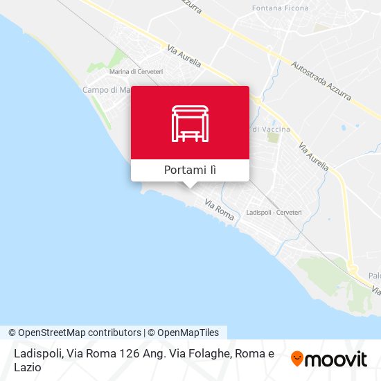 Mappa Ladispoli, Via Roma 126 Ang. Via Folaghe