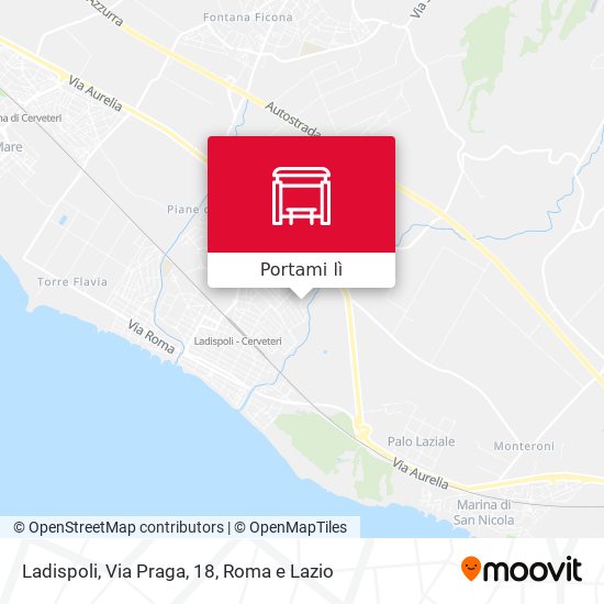 Mappa Ladispoli, Via Praga, 18