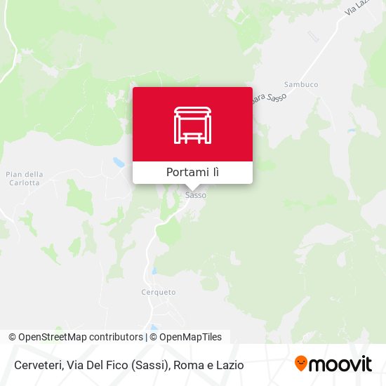 Mappa Cerveteri, Via Del Fico (Sassi)