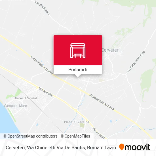 Mappa Cerveteri, Via Chirieletti Via De Santis