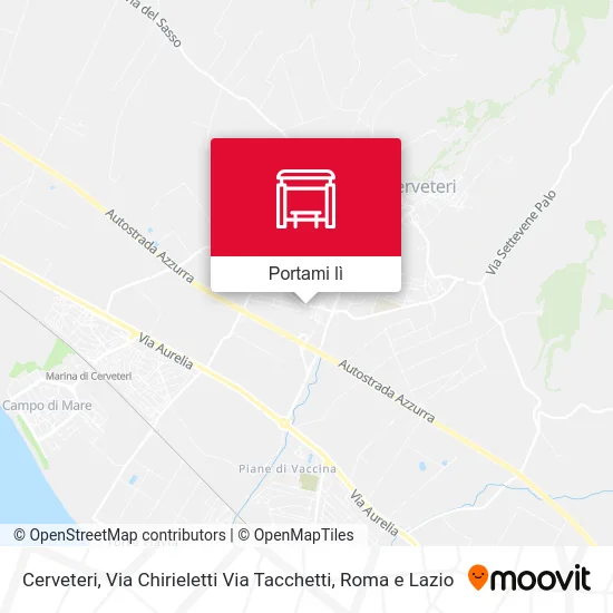 Mappa Cerveteri, Via Chirieletti Via Tacchetti