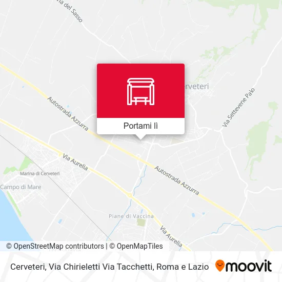 Mappa Cerveteri, Via Chirieletti Via Tacchetti