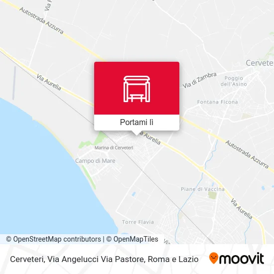 Mappa Cerveteri, Via Angelucci Via Pastore