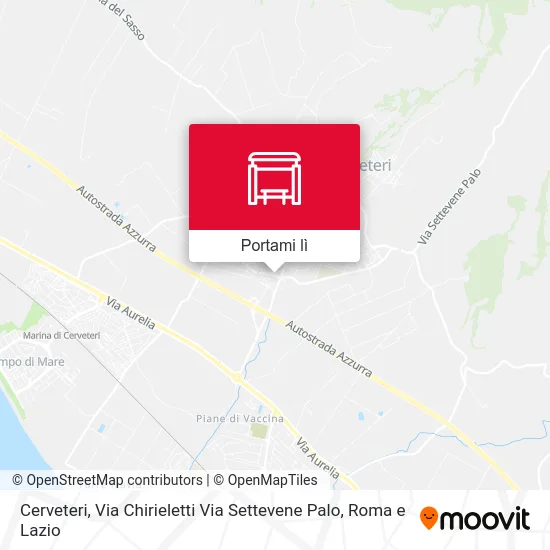 Mappa Cerveteri, Via Chirieletti Via Settevene Palo