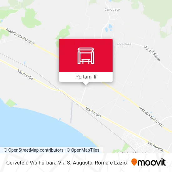 Mappa Cerveteri, Via Furbara Via S. Augusta