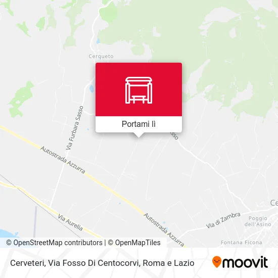 Mappa Cerveteri, Via Fosso Di Centocorvi