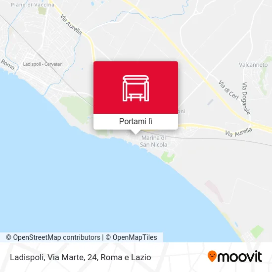 Mappa Ladispoli, Via Marte, 24