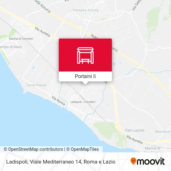 Mappa Ladispoli, Viale Mediterraneo 14