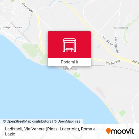 Mappa Ladispoli, Via Venere (Piazz. Lucertola)