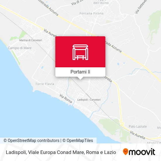 Mappa Ladispoli, Viale Europa Conad Mare