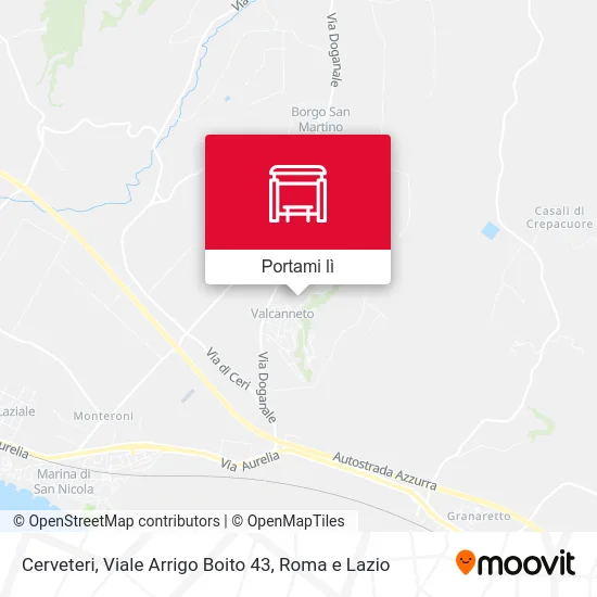Mappa Cerveteri, Viale Arrigo Boito 43