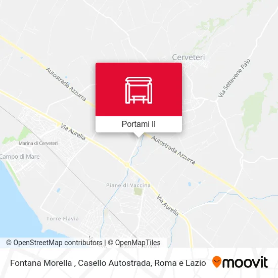 Mappa Fontana Morella , Casello Autostrada