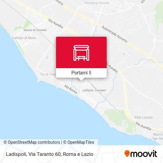 Mappa Ladispoli, Via Taranto 60