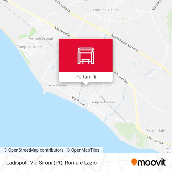 Mappa Ladispoli, Via Sironi (Pt)