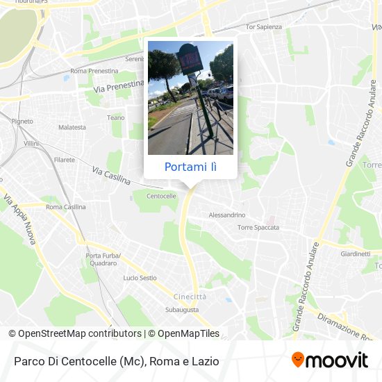 Mappa Parco Di Centocelle (Mc)