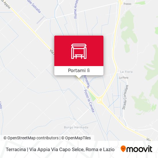 Mappa Terracina | Via Appia Via Capo Selce