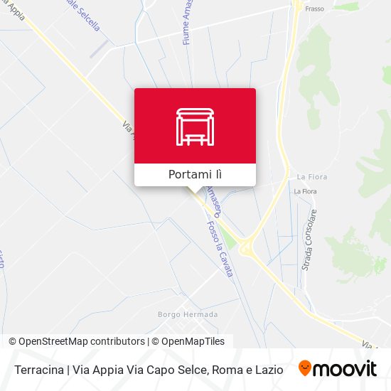 Mappa Terracina | Via Appia Via Capo Selce