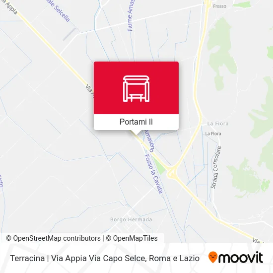 Mappa Terracina | Via Appia Via Capo Selce