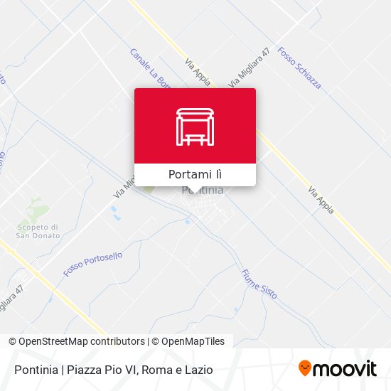 Mappa Pontinia | Piazza Pio VI