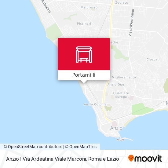 Mappa Anzio | Via Ardeatina Viale Marconi