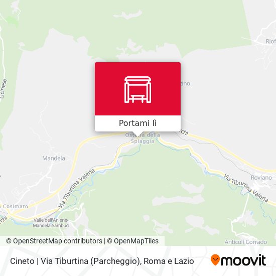Mappa Cineto | Via Tiburtina (Parcheggio)
