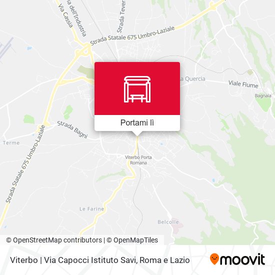 Mappa Viterbo | Via Capocci Istituto Savi