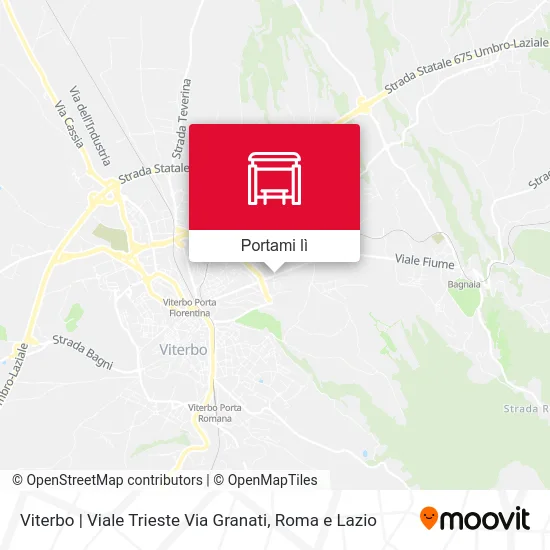 Mappa Viterbo | Viale Trieste Via Granati