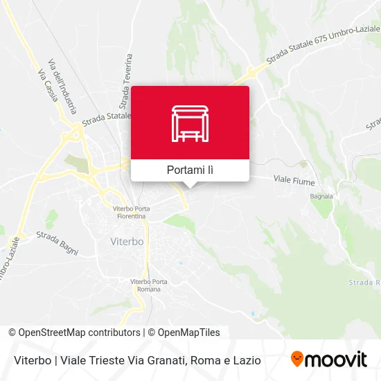 Mappa Viterbo | Viale Trieste Via Granati
