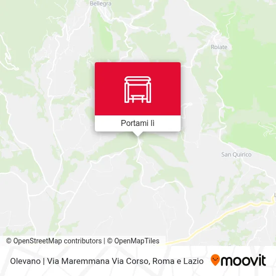Mappa Olevano | Via Maremmana Via Corso
