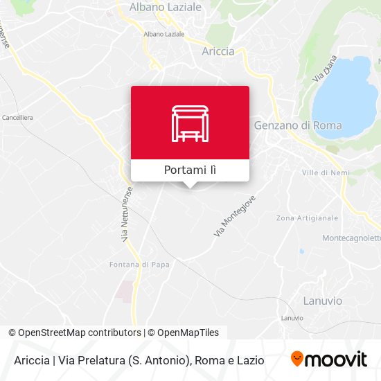 Mappa Ariccia | Via Prelatura (S. Antonio)
