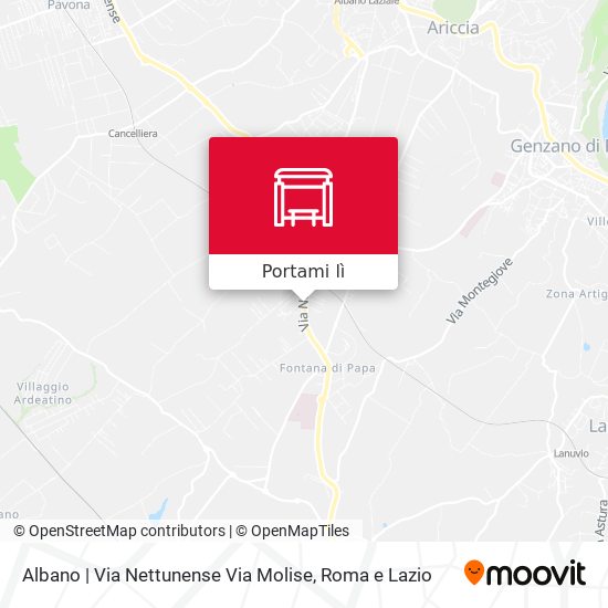 Mappa Albano | Via Nettunense Via Molise