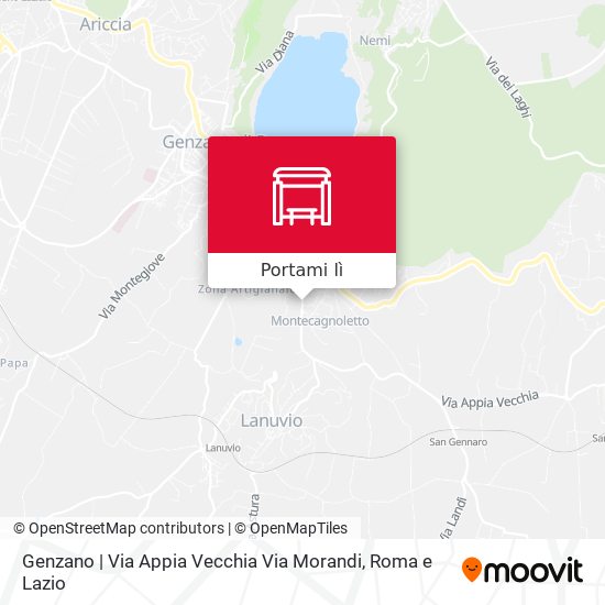 Mappa Genzano | Via Appia Vecchia Via Morandi