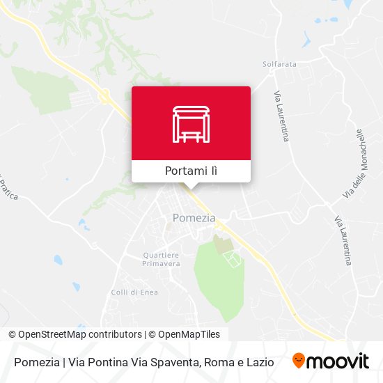 Mappa Pomezia | Via Pontina Via Spaventa